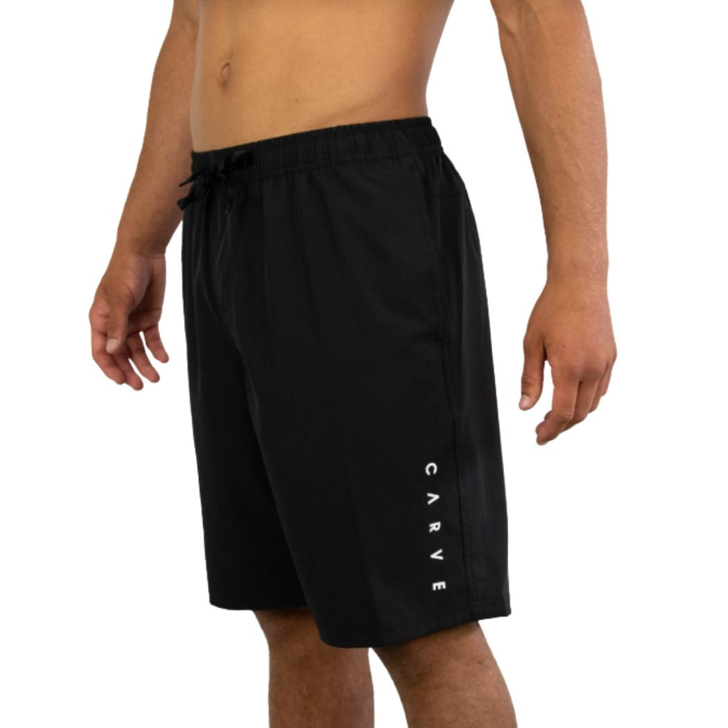 Carve Power Up Elastic Waist Mesh Brief Boardshort Black
