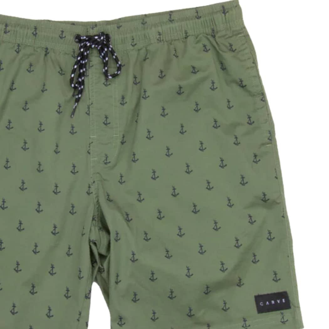 Carve Salty Anchor Boys Volley Short Olive