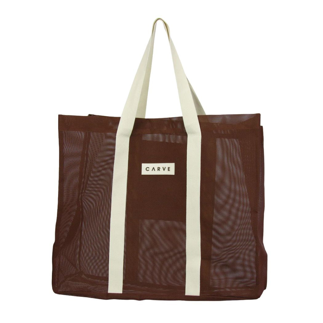 Carve Seaside Mesh Tote Bag Mocha