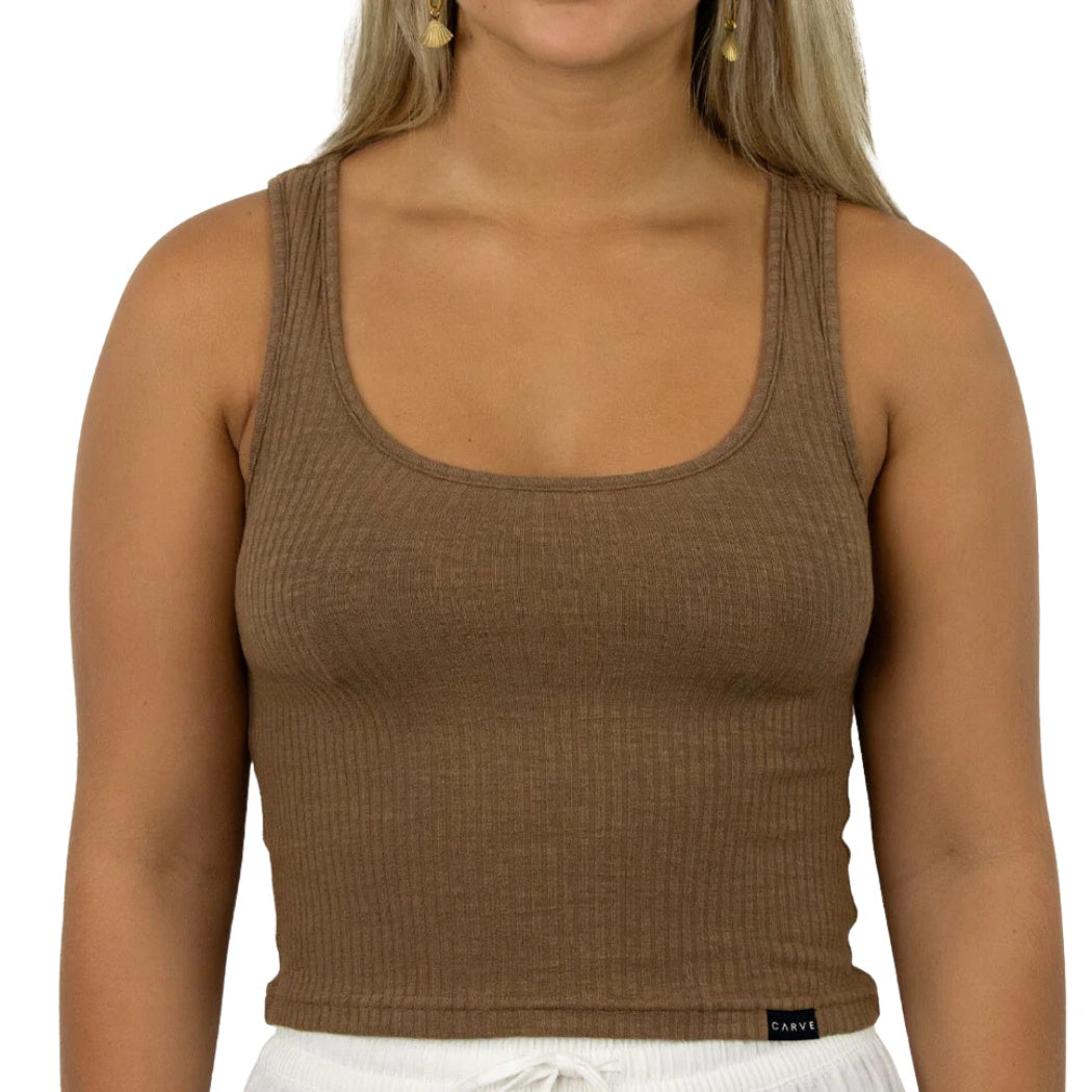 Carve Zulu Womens Tank Top Mocha