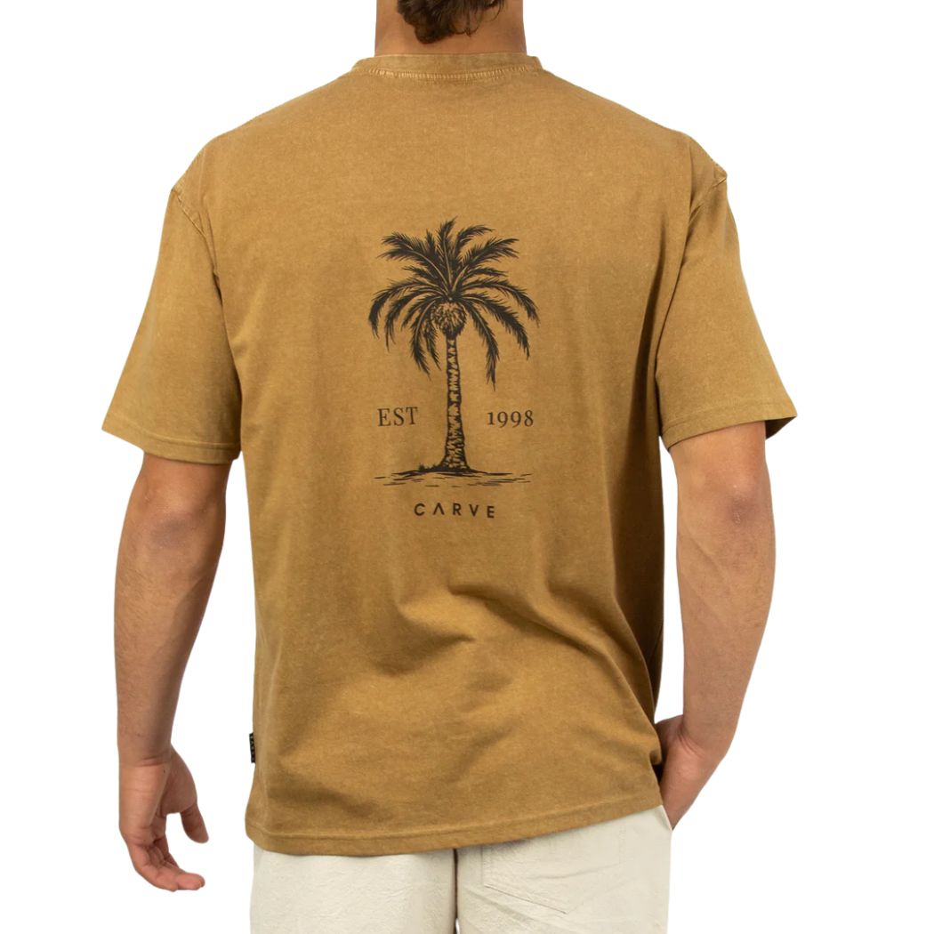 Carve Areca Mens Oversized Tee Mustard