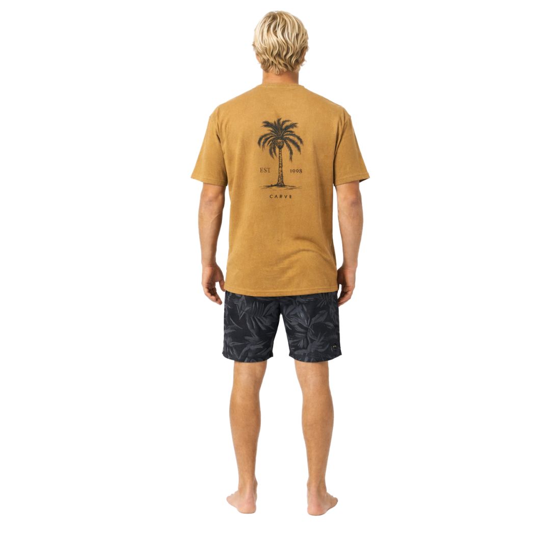 Carve Areca Mens Oversized Tee Mustard