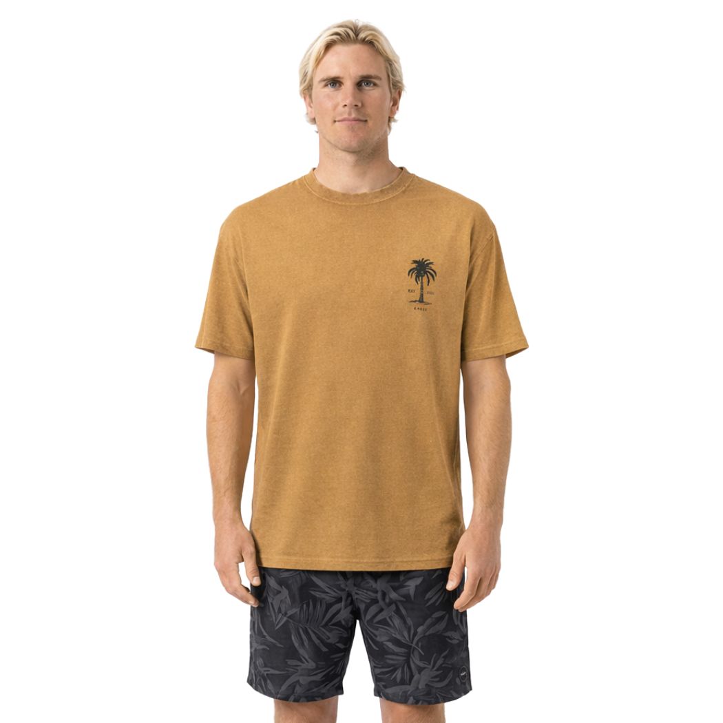 Carve Areca Mens Oversized Tee Mustard