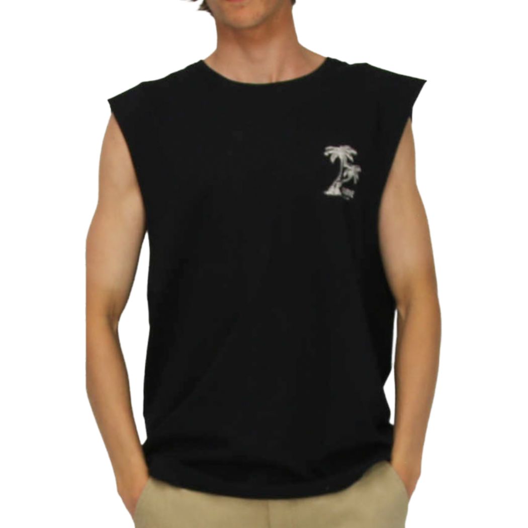 Carve Avoca Muscle Top Black