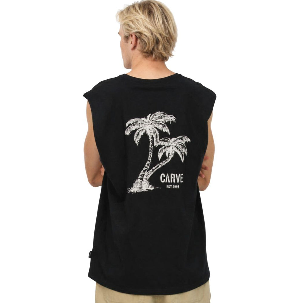 Carve Avoca Muscle Top Black