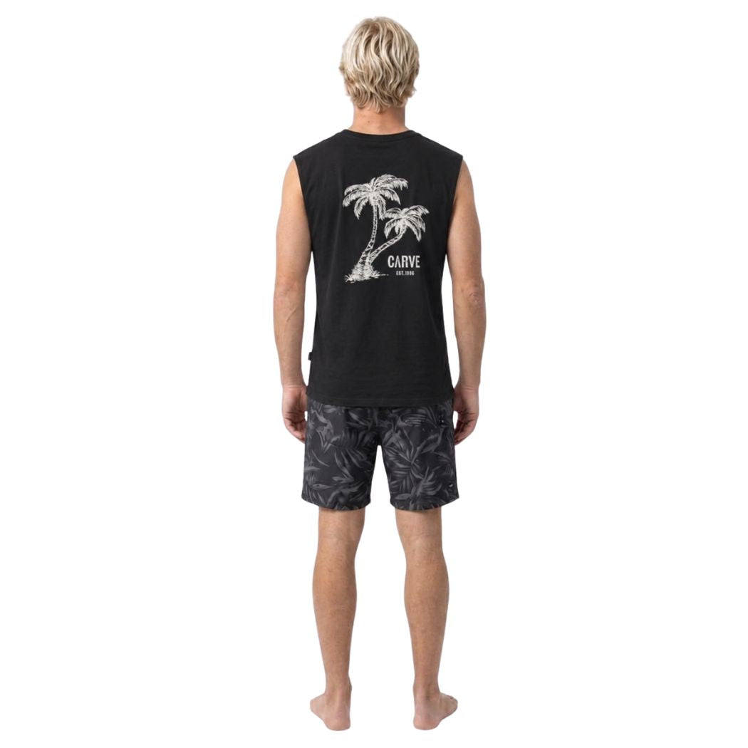 Carve Avoca Muscle Top Black