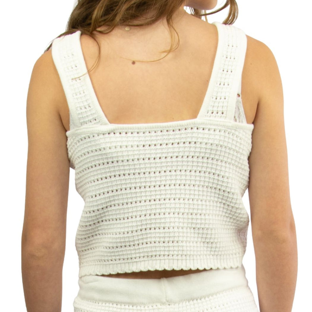 Carve Bambi Girls Crochet Cami Top White