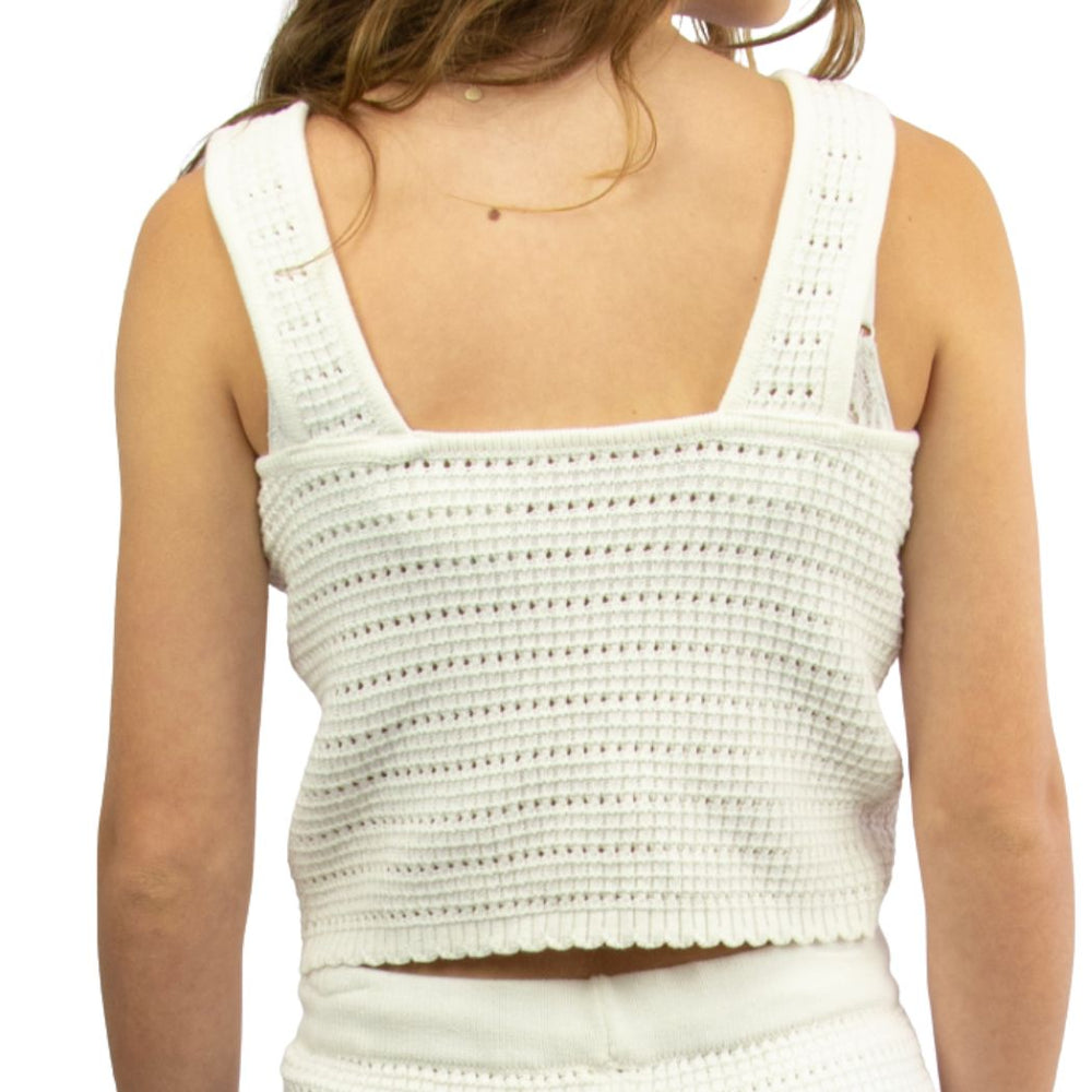 Carve Bambi Womens Crochet Cami Top White