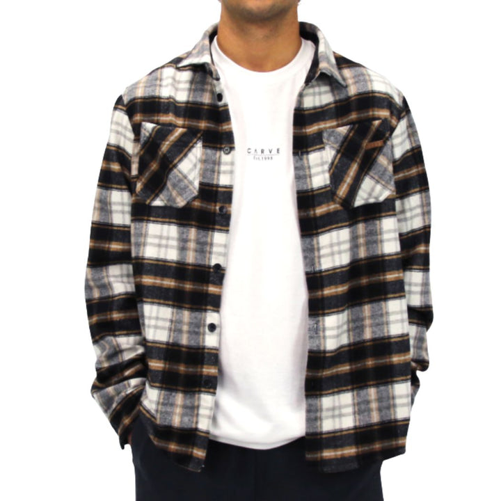 Carve Denver Flannel Shirt Muted Charcoal