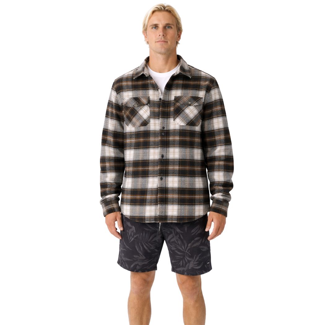 Carve Denver Flannel Shirt Muted Charcoal