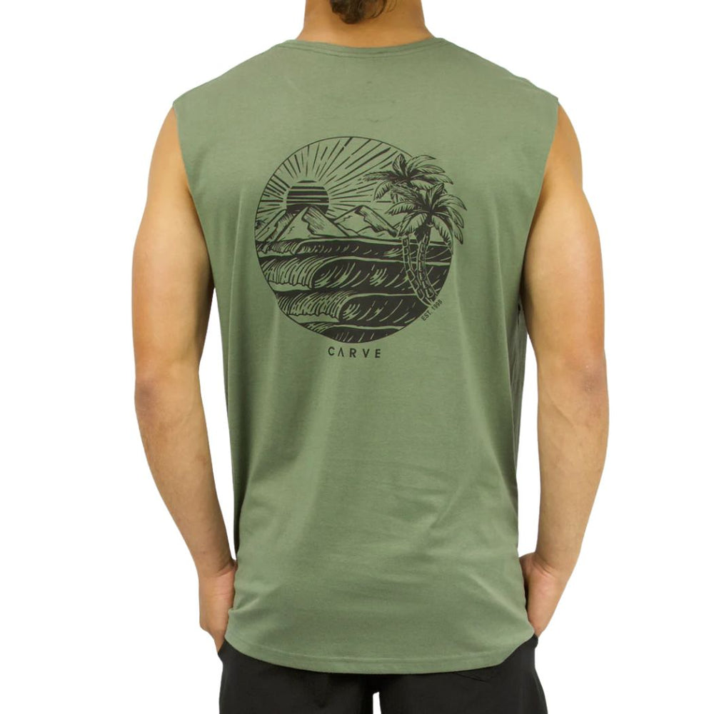 Carve Eventide Boys Muscle Moss Green