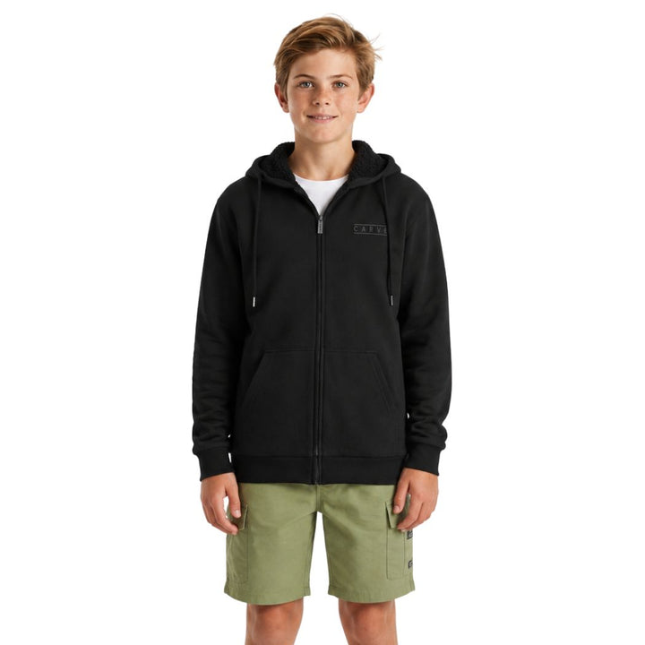 Carve Himalayan Boys Sherpa Hoodie Black