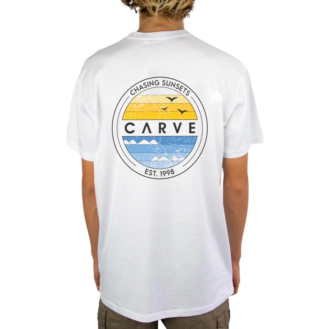 Carve Horizon Mens Tee White