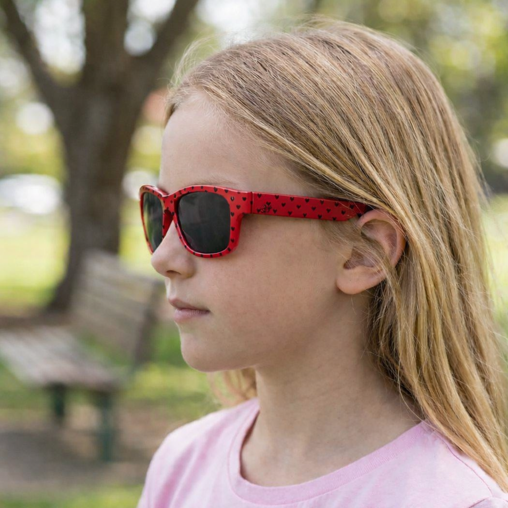 Carve Kids Cali Gloss Red Hearts Grey Lens