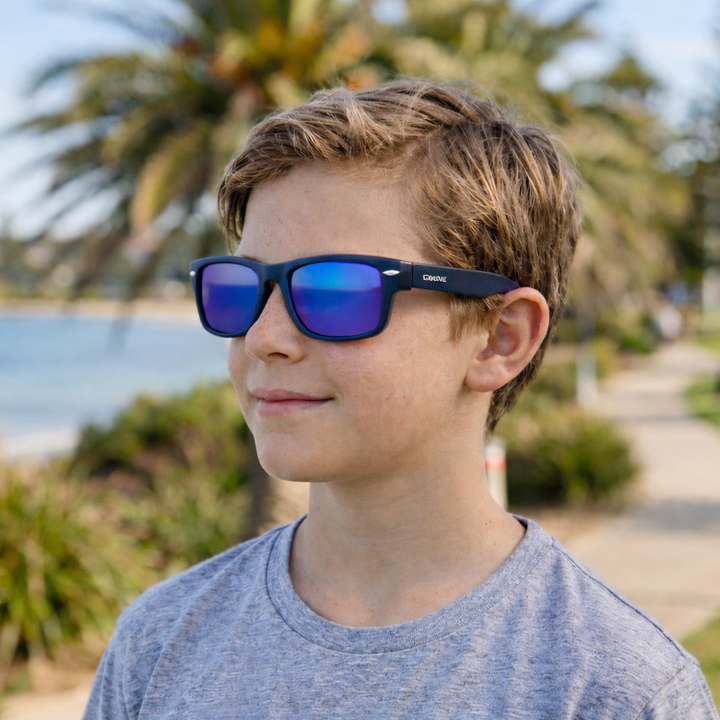 Carve Kids Digger Iridium Matte Navy Sunglasses 