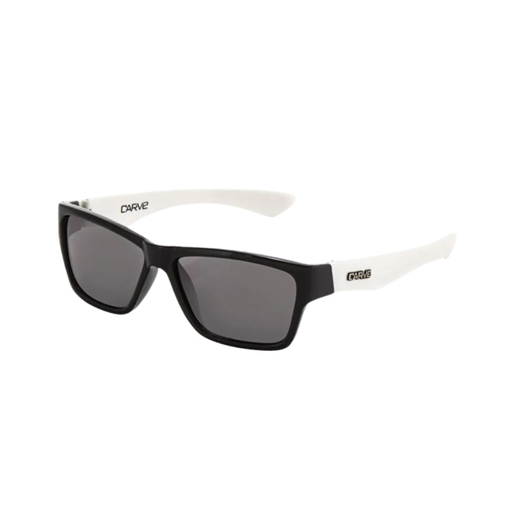 Carve Kids Stinger Black White Gloss Sunglasses