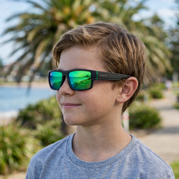 Carve Kids Sublime Matte Black Lime Grey