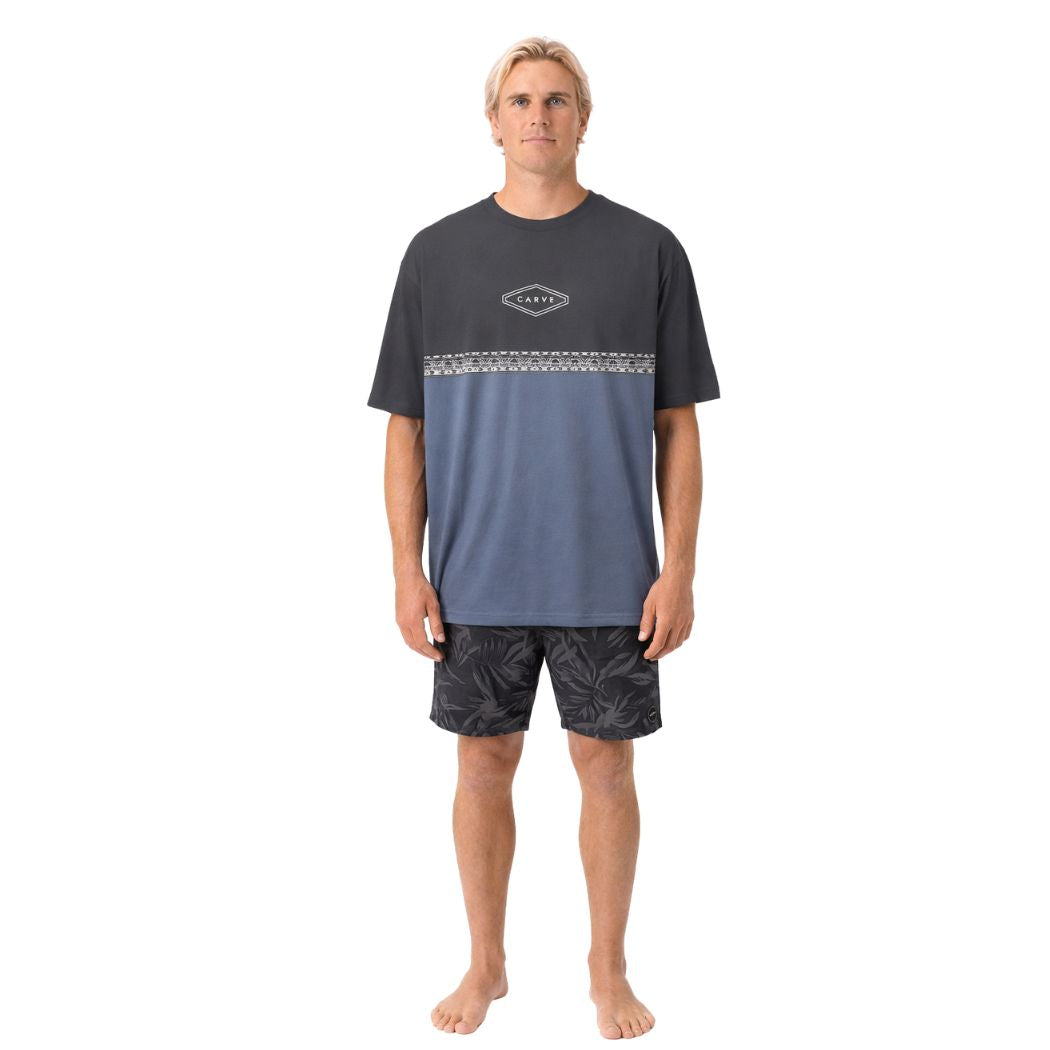 Carve Kindred Mens Oversized Tee Indigo