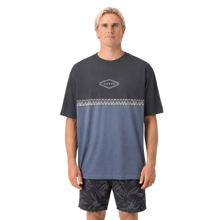 Carve Kindred Mens Oversized Tee Indigo
