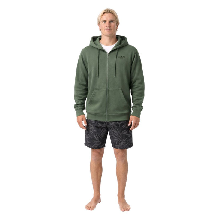Carve Mystic Mens Zip Hoodie Moss Green