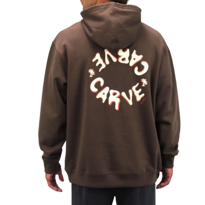 Carve Parker Mens Hoodie Chocolate