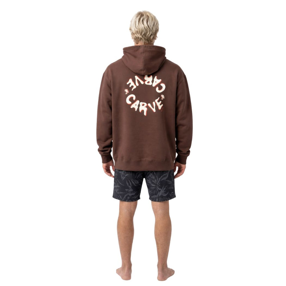 Carve Parker Mens Hoodie Chocolate