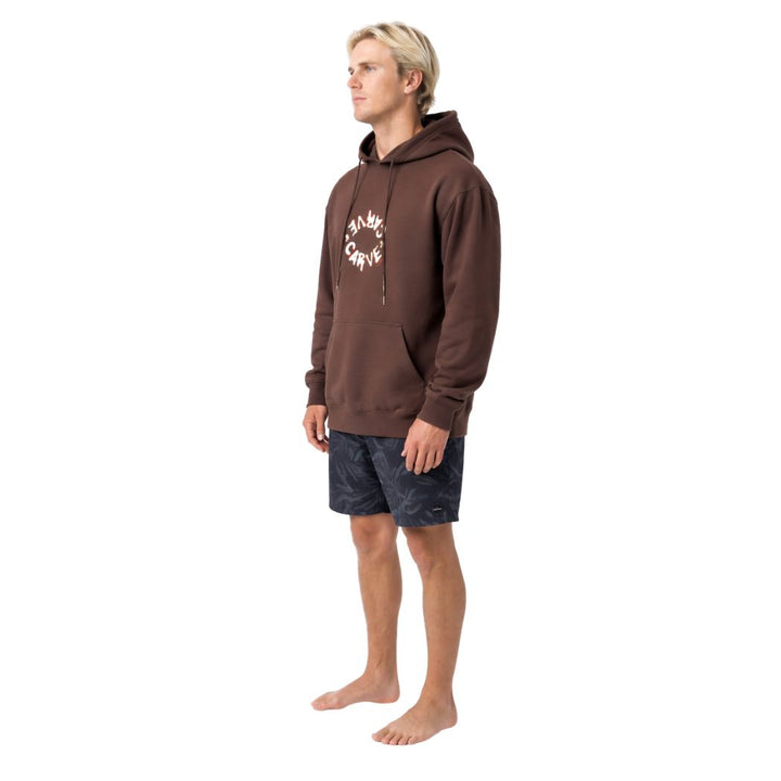Carve Parker Mens Hoodie Chocolate
