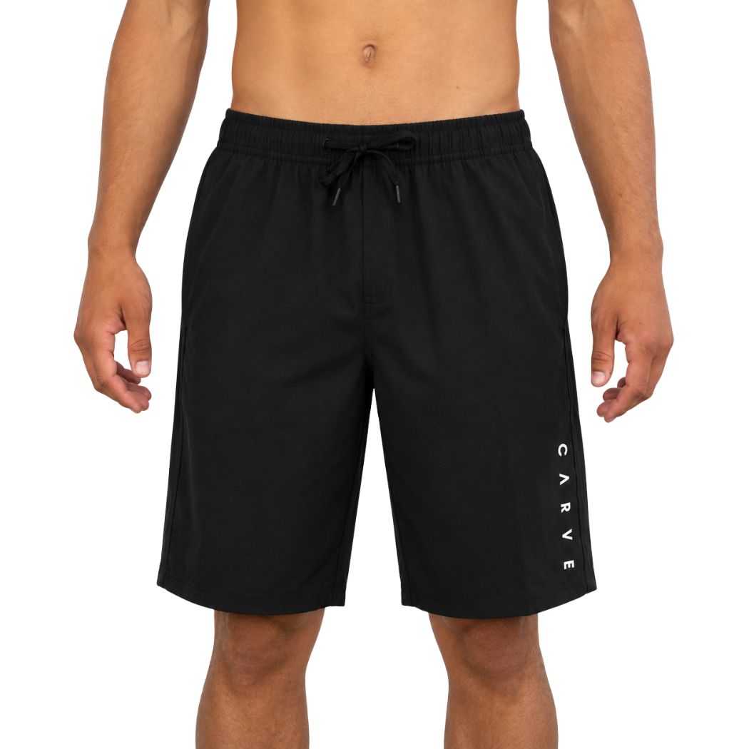 Carve Power Up Elastic Waist Mesh Brief Boardshort Black