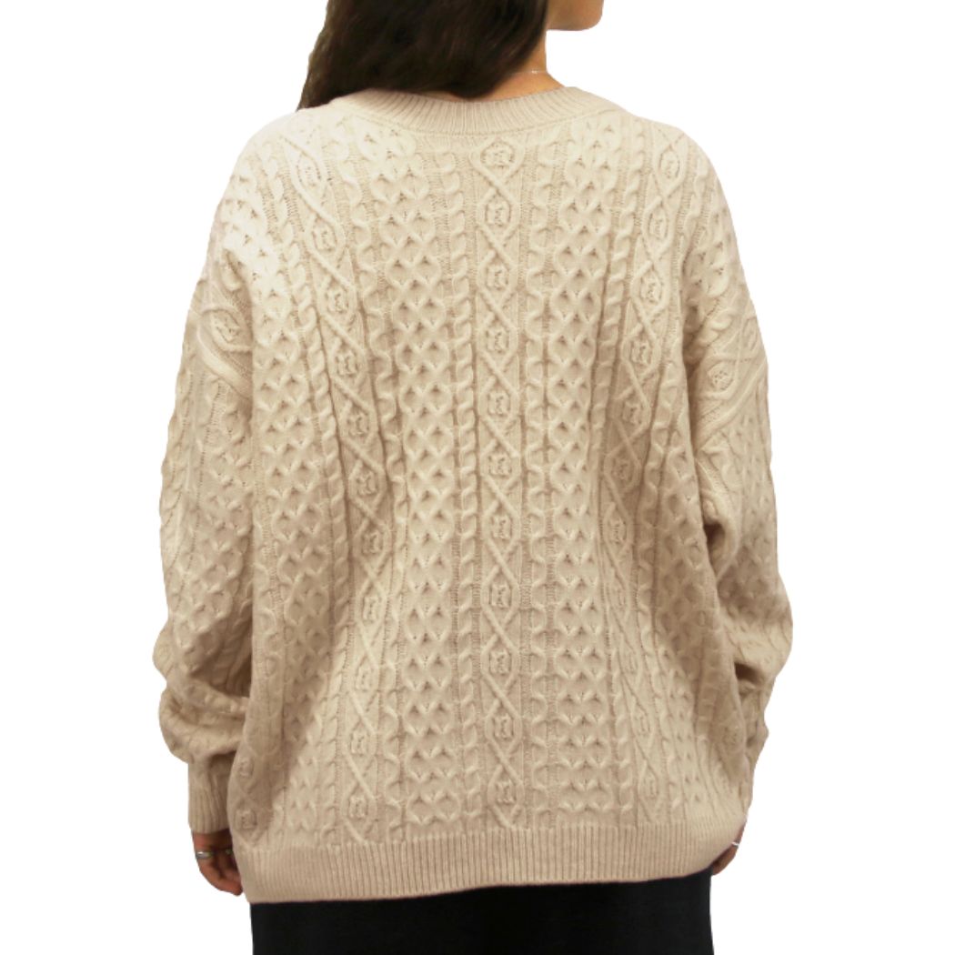 Carve Sadies Cable Knit Jumper Biscuit