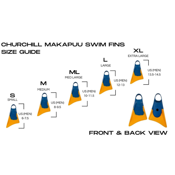 Churchill Makapuu 3.0 Blue Gold Fins