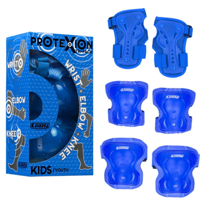 Crazy Skates Protexion Kids Tri Pack Blue