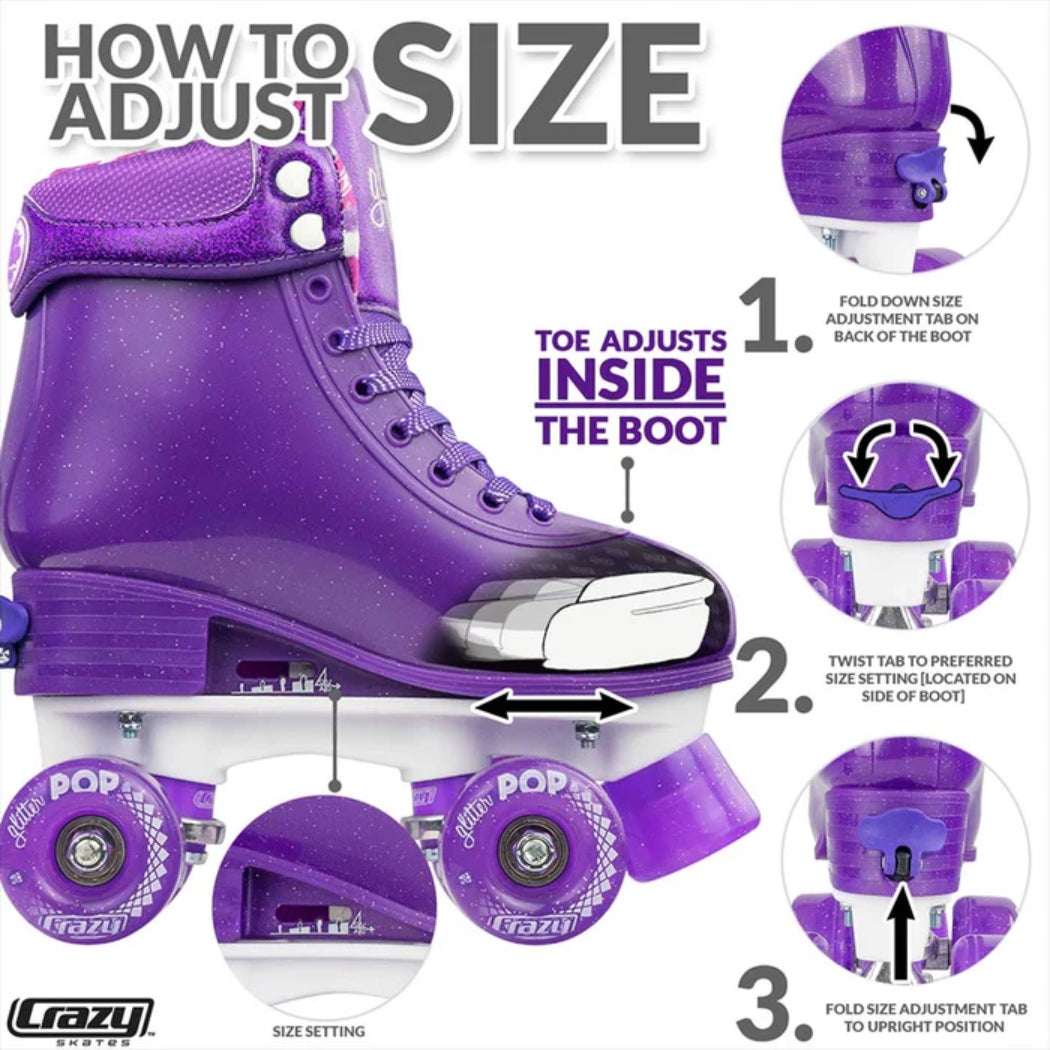 Crazy Skates Glitter Pop Skate Purple