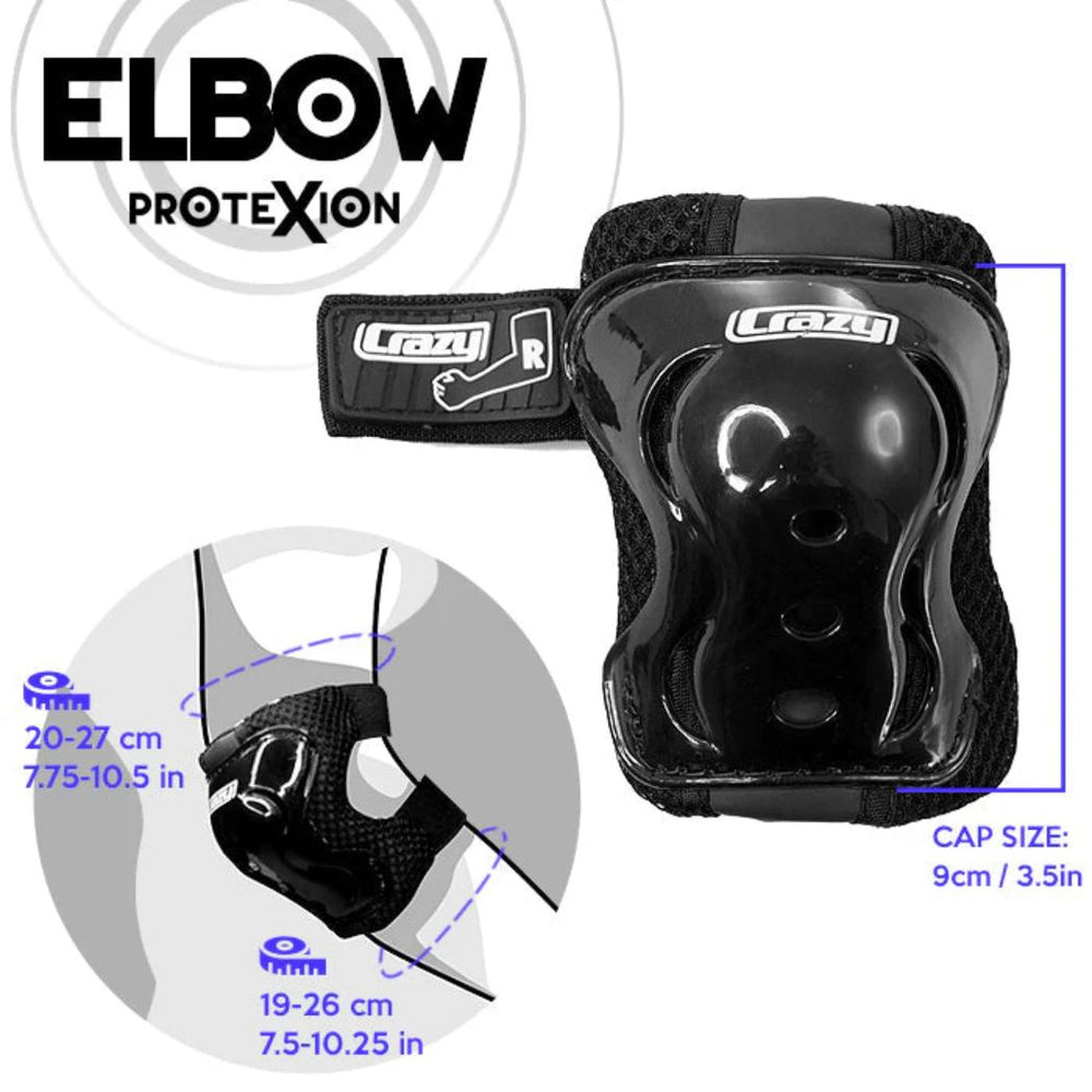 Crazy Skates Protexion Kids Tri Pack Black