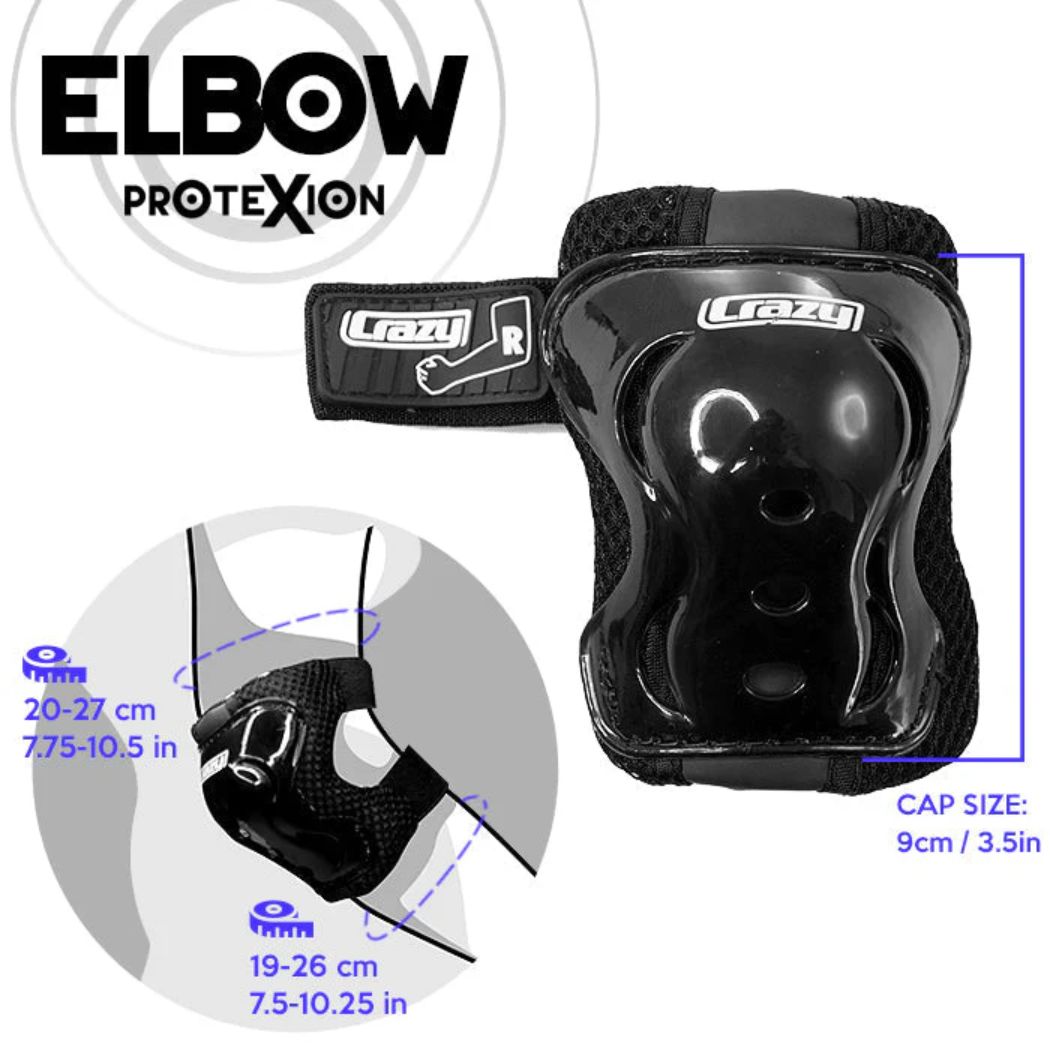 Crazy Skates Protexion Kids Tri Pack Black