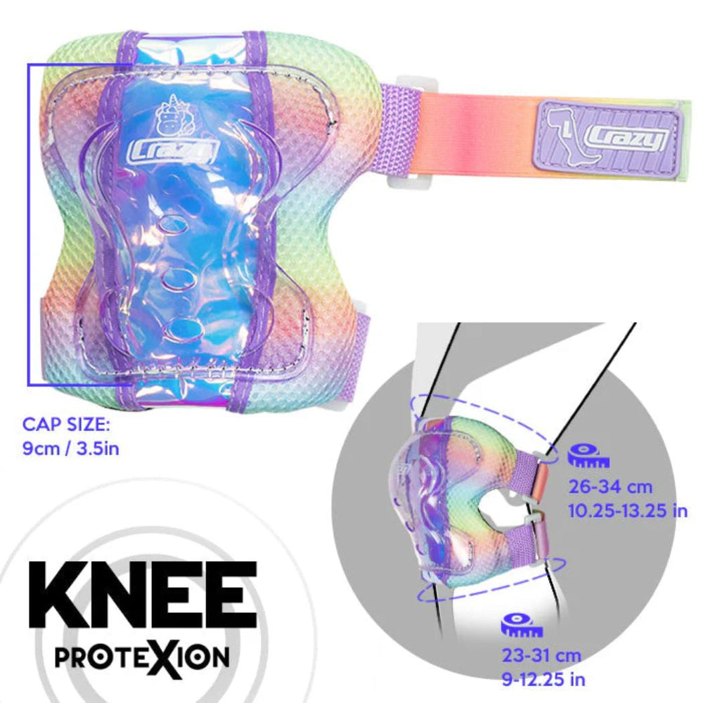 Crazy Skates Protexion Kids Tri Pack Rainbow