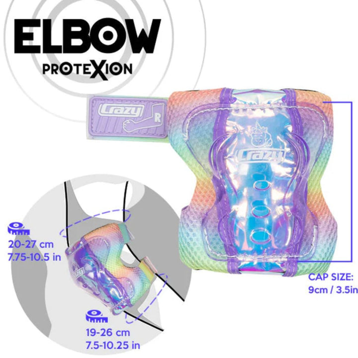 Crazy Skates Protexion Kids Tri Pack Rainbow
