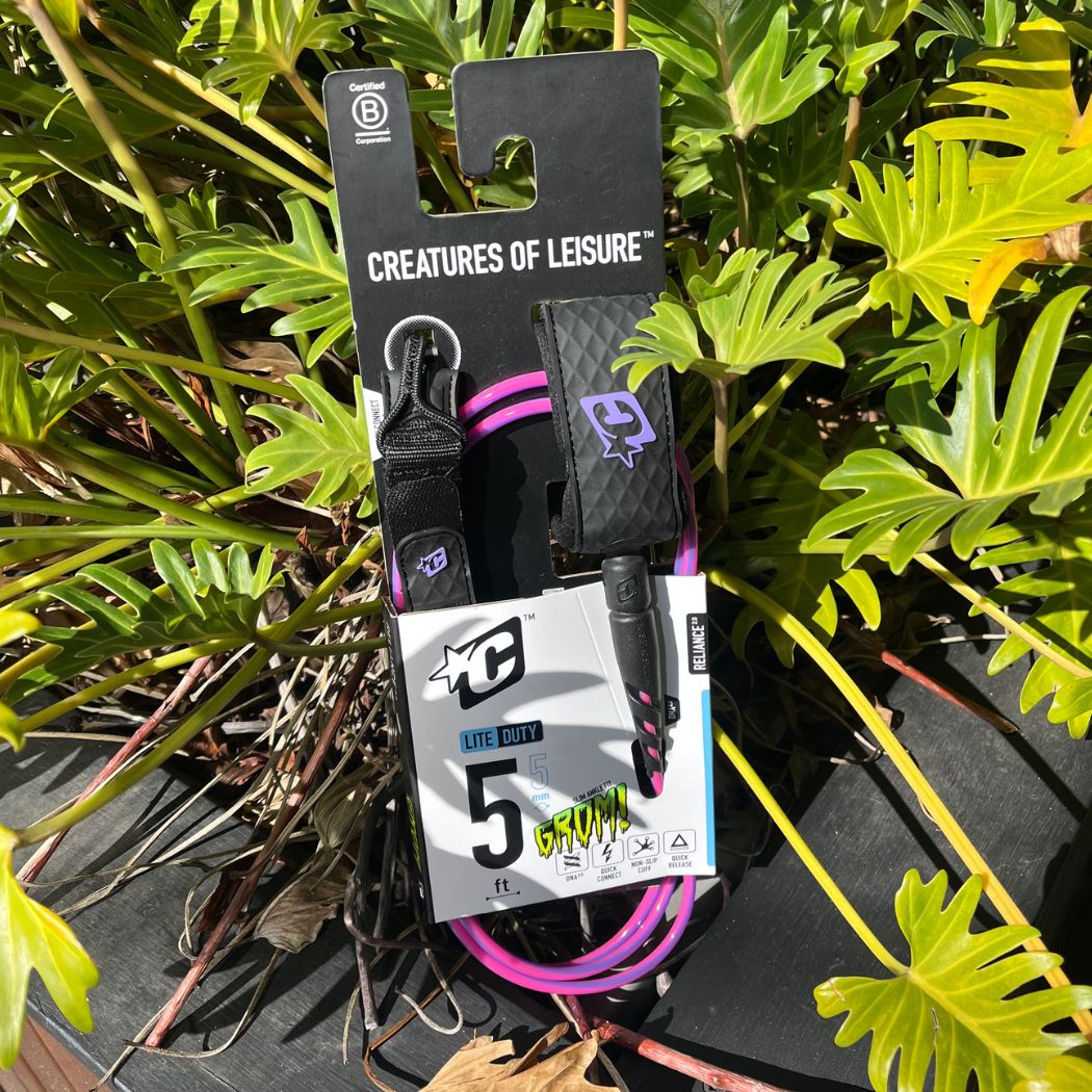 Creatures Of Leisure Grom Reliance Lite Duty 5 Leash Bubblegum Twist Black