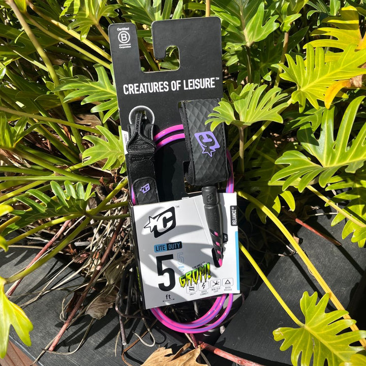 Creatures Of Leisure Grom Reliance Lite Duty 5 Leash Bubblegum Twist Black