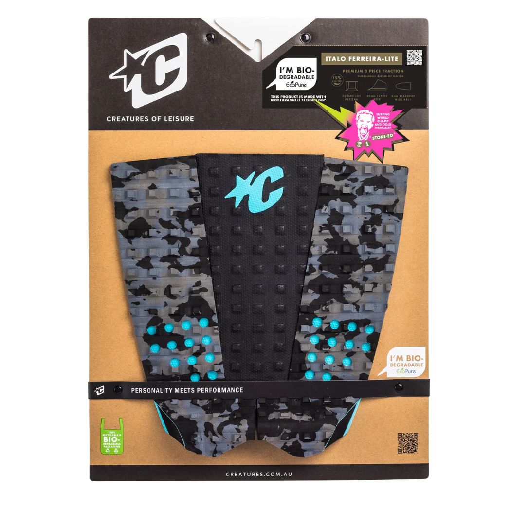 Creatures Of Leisure Italo Ferreira Lite Ecopure Carbon Camo Fluro Blue Black