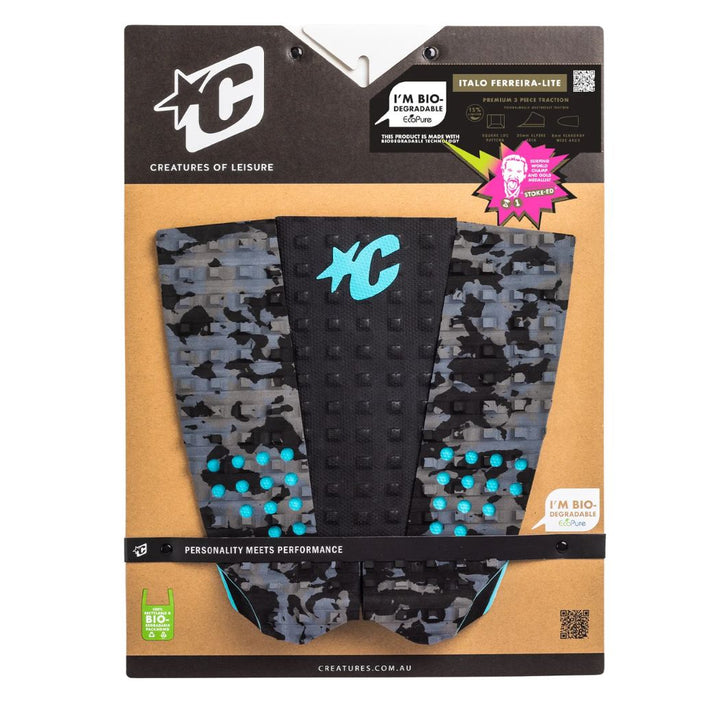 Creatures Of Leisure Italo Ferreira Lite Ecopure Carbon Camo Fluro Blue Black