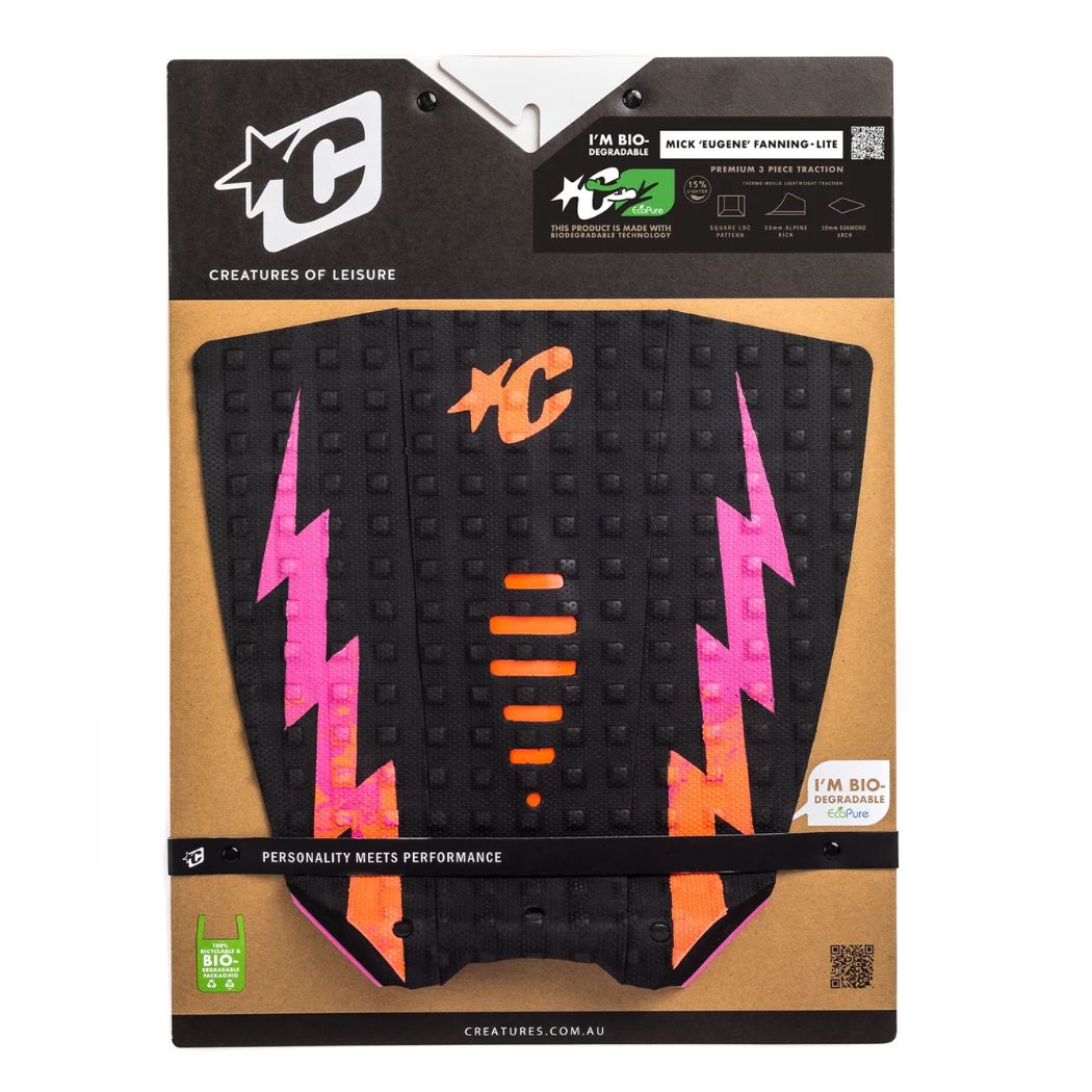 Creatures Of Leisure Mick Eugene Fanning Lite Ecopure Black Fluro Red Fade Pink