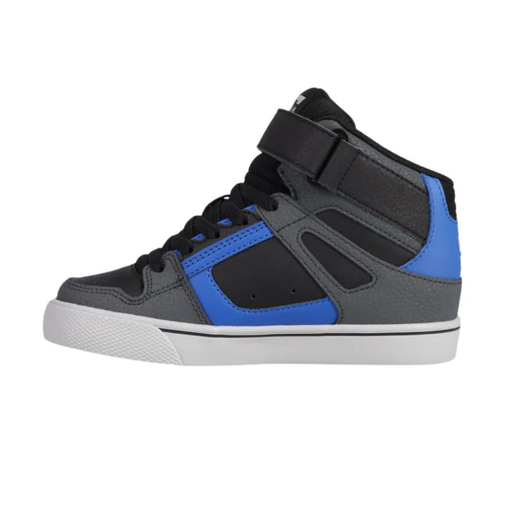 DC Kids Pure High Top EV Grey Black Blue