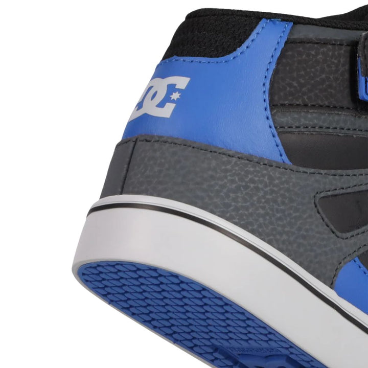 DC Kids Pure High Top EV Grey Black Blue