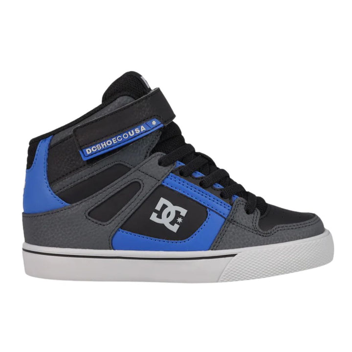 DC Kids Pure High Top EV Grey Black Blue