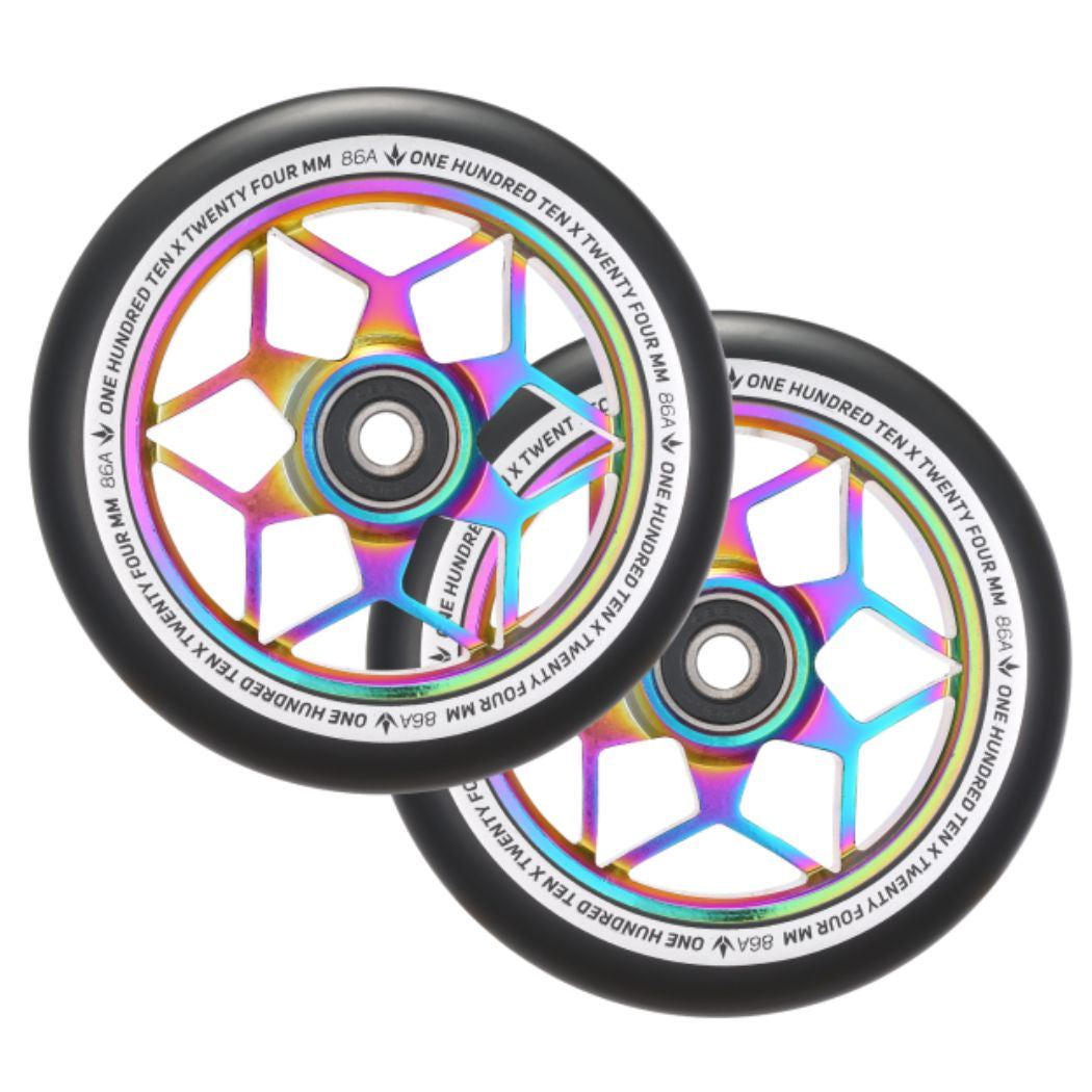 Envy 110mm Diamond Wheel Set Oil Slick Black