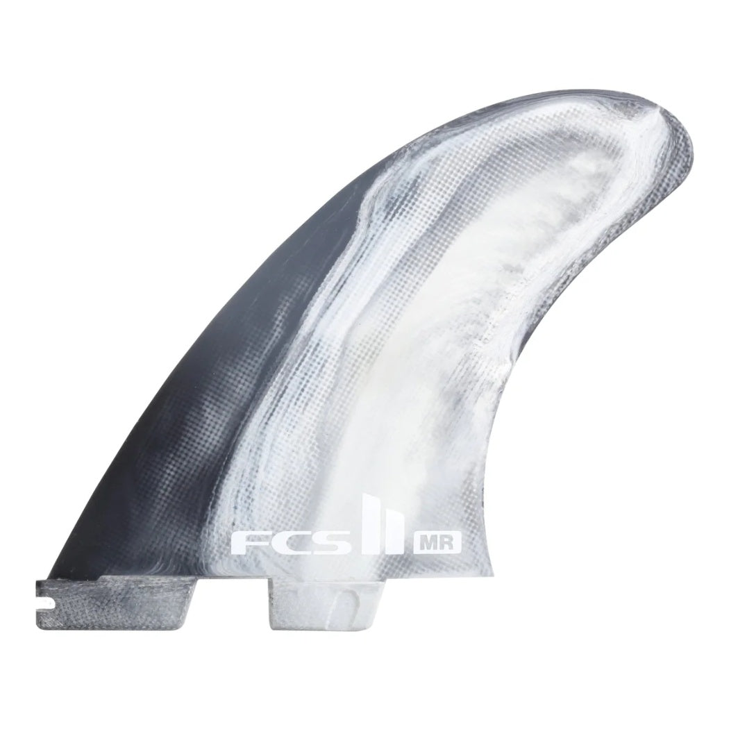 FCS II MR Twin Fin Stabiliser Set Black White Swirl