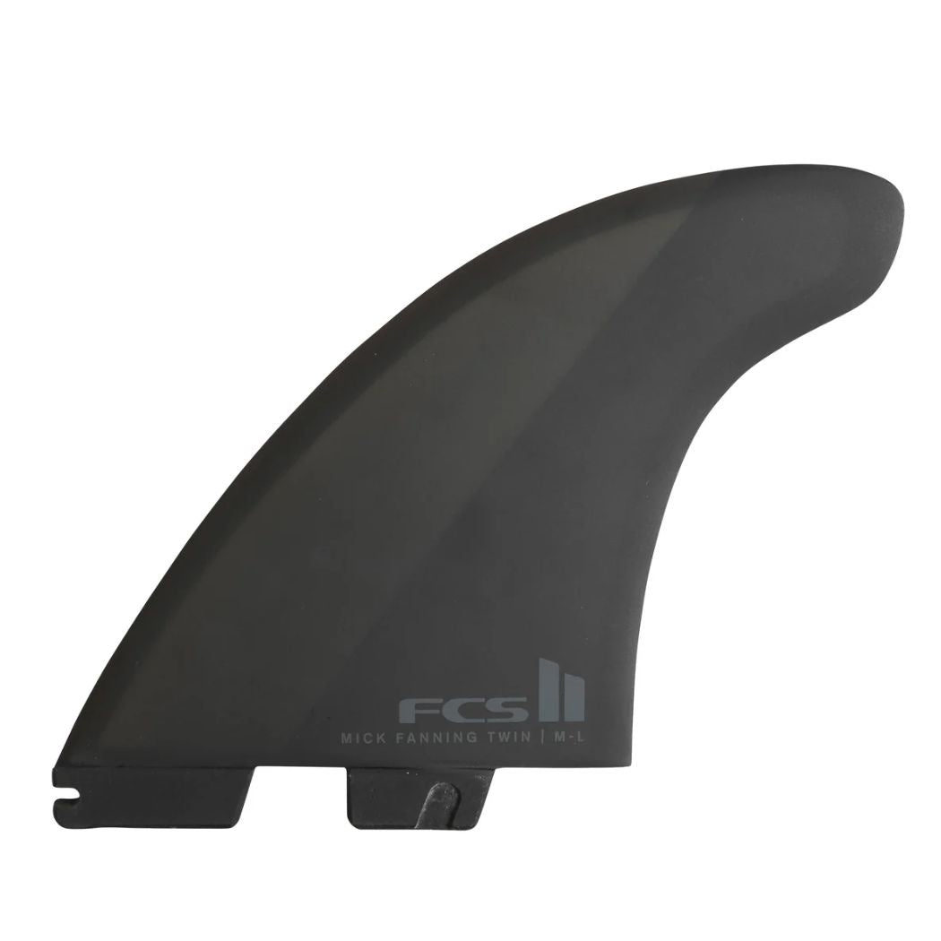 FCS II Mick Fanning Twin + 1 Fin Set Black