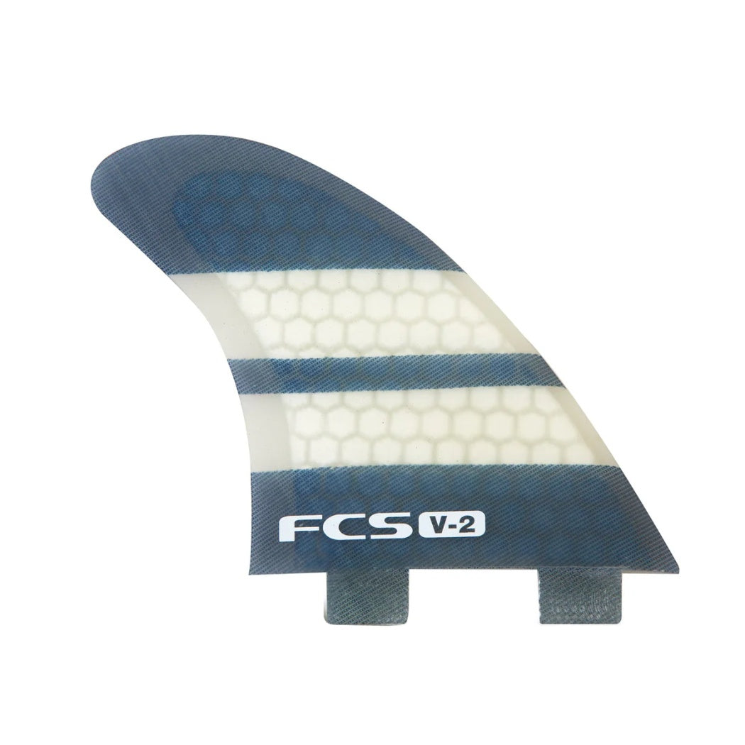 FCS V2 PC Tri Fin Set Medium Blue White