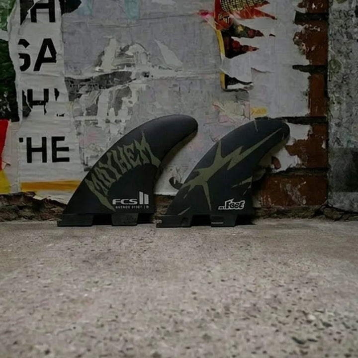 FCS II Mayhem Pivot PC Carbon Tri Fin Set Moss Small