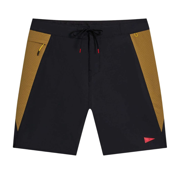 Florence Cordura Airtex Boardshort Black Tan